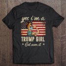 Tadostore Yes I'm A Trump Girl Get Over It Us Flag 2020 Face Mask Tee Shirt