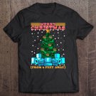Tadostore Funny Christmas Tree Santa Quarantine Social Distance Gift Tee Shirt