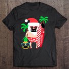 Tadostore Funny Gift Christmas In July Surfing Santa With Mask 2020 Ver2 Tee Shirt
