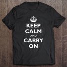 Tadostore Original Vintage Keep Calm And Carry On Virus Motivational Pullover Tee Shirt