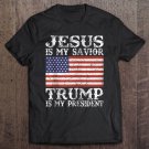 Tadostore Jesus Is My Savior Trump Is My President 2020 Zip Tee Shirt