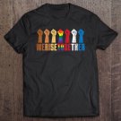 Tadostore Womens We Rise Together Black Rainbow Fist Pride Equality Lgbt Gift V-Neck Tee Shirt