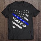 Tadostore Trump Back The Blue Shirt. Pro Trump 2020 Blue Line Us Flag Tee Shirt