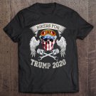 Tadostore Bikers For Trump In 2020 Motorcycle American Flag Skull Tee Shirt