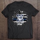 Tadostore Trump 2020 Back The Blue Cop Thin Blue Line Flag Sunflower Premium Tee Shirt