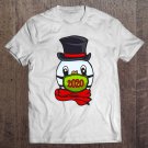 Tadostore Snowman Mask Christmas 2020 Cute Quarantine Pajama Gift Tee Shirt