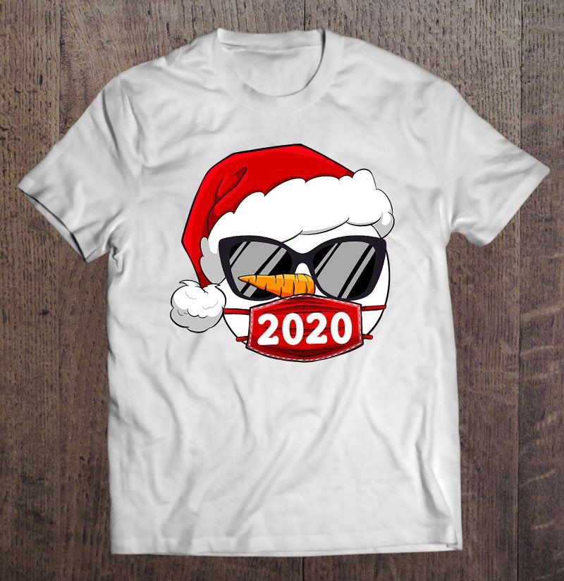 Tadostore Snowman Face Mask Merry Christmas 2020 Pajama Family Xmas Tee Shirt