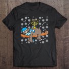Tadostore Sleeping Sloth In Mask Menorah Hanukkah Quarantine Jew Gift Tee Shirt