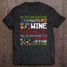Tadostore Womens Oh The Virus Outside Is Frightful But Wine Is So Delightful Tee Shirt