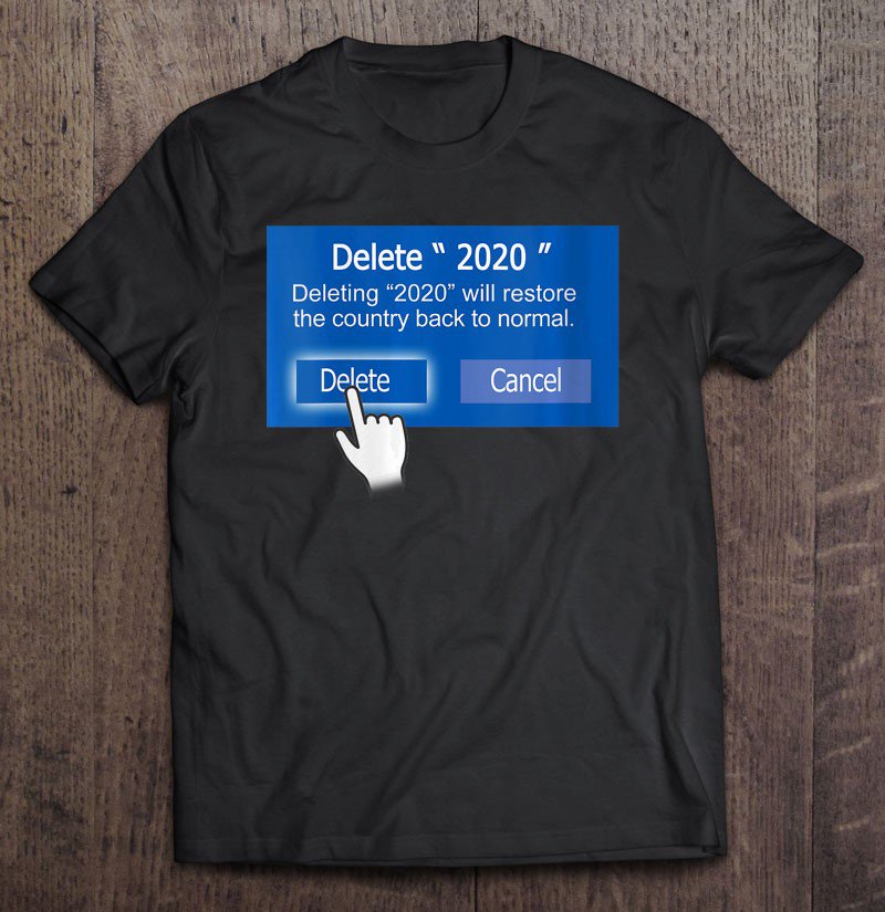 Tadostore Womens New Year 2021 Delete 2020 Funny Gift Computer Nerd Humor Tee Shirt