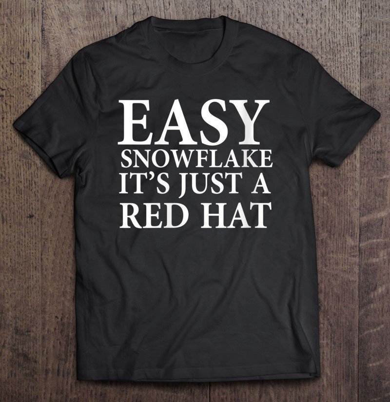 Tadostore Womens Easy Snowflake It's Just A Red Hat Trump 2020 Ver2 Tee Shirt