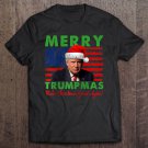 Tadostore Merry Trumpmas Make Christmas Great Again Funny Raglan Baseball Tee Tee Shirt