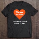 Tadostore Copd Awareness I Can't Wear A Mask Orange Tee Shirt