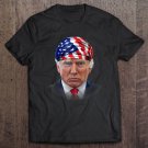 Tadostore President Donald Trump In Flag Of Usa Head Wrap - Tee Shirt