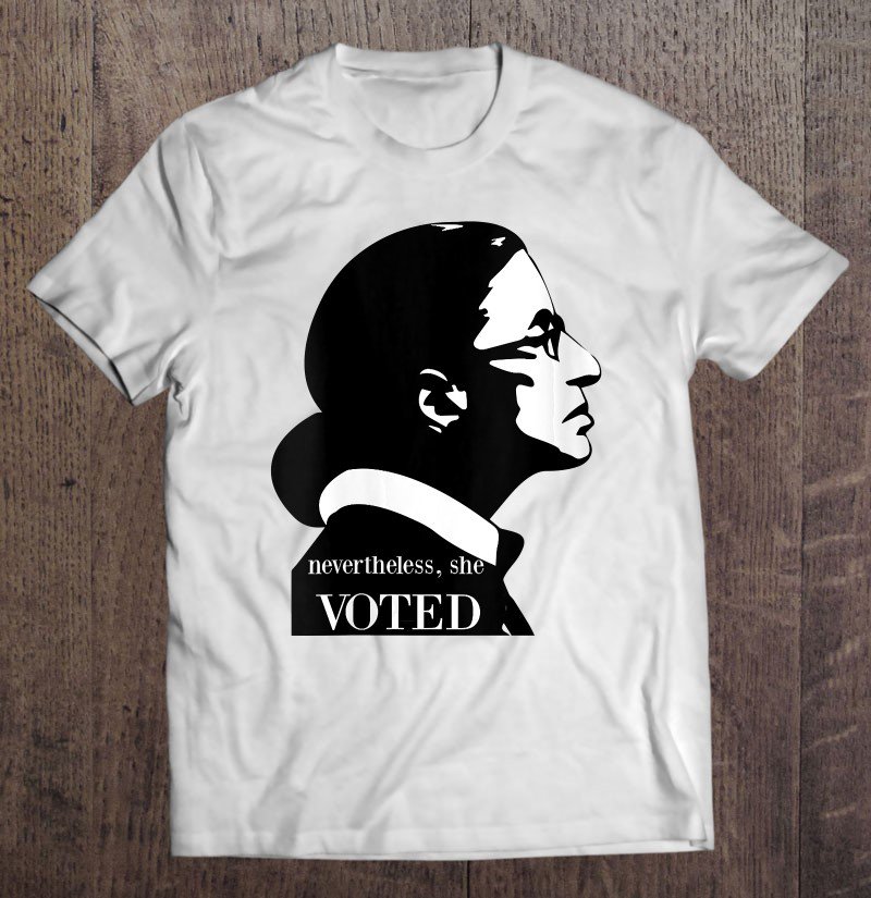 Tadostore Womens Rbg Ruth Bader Ginsburg Scotus Nevertheless She Voted Tee Shirt