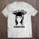 Tadostore Quarantined Class 2020 Sad Graduating Girl Mask Graduation Tee Shirt