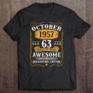 Tadostore 63 Years Old October 1957 63Th Birthday Quarantine Tee Shirt
