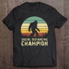 Tadostore Womens Bigfoot Social Distancing Champion Sasquatch Yeti Tee Shirt