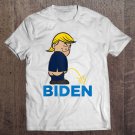 Tadostore Trump 2020 Peeing Pissing Pee On Biden Funny Republican Gift Tee Shirt