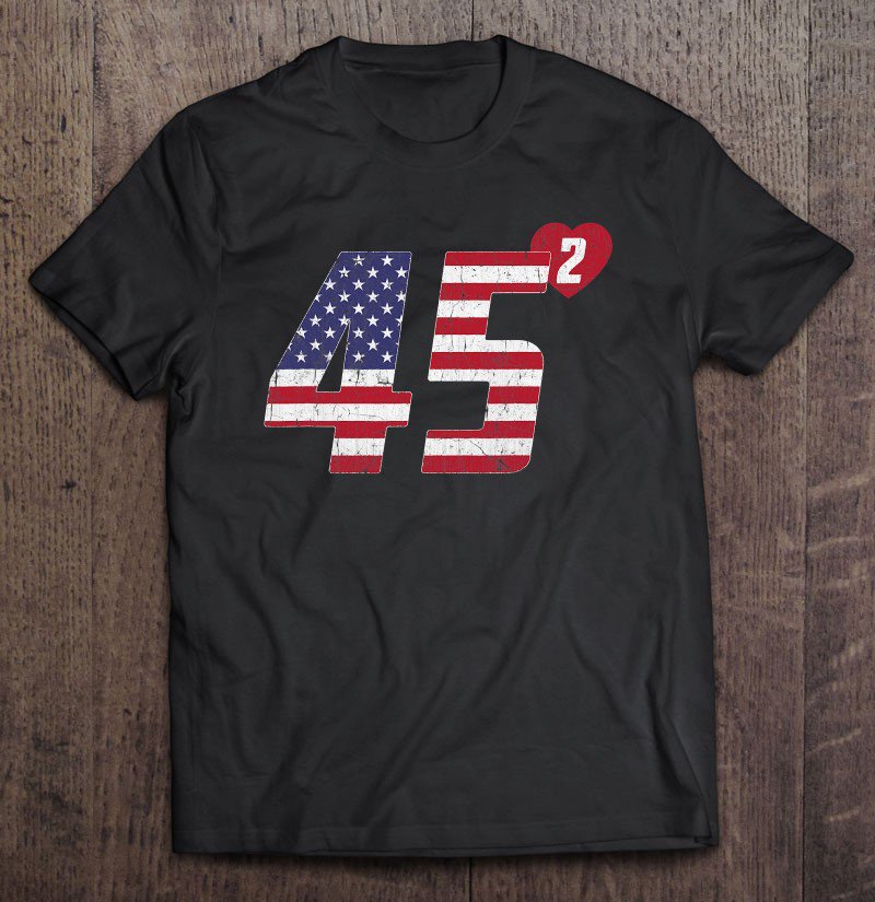 Tadostore 45 Squared Usa Flag Reelect 2Nd Term Pro Trump 2020 Ver2 Tee Shirt