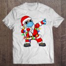 Tadostore Christmas Dabbing Santa Claus Wearing A Mask Boys Kids Xmas Tee Shirt