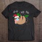 Tadostore Slo Ho Ho Merry Slothmas - Face Mask Sloth Christmas Tee Shirt