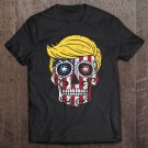 Tadostore Trump Sugar Skull Usa Flag Reelect Pro Vote Donald 2020 Pullover Tee Shirt