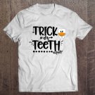 Tadostore Trick Or Teeth Funny Tooth Wearing Mask Trick Or Treat Halloween Tee Shirt