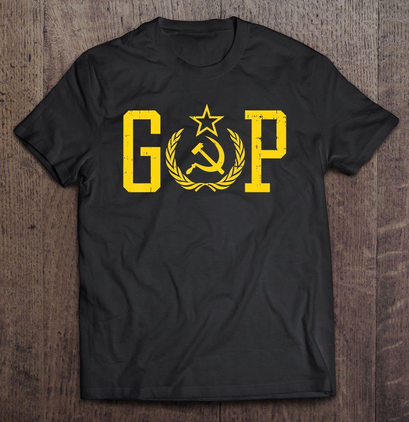 Tadostore Gop Soviet Hammer Sickle Funny Russian Spy Anti Trump 2020 Tee Shirt