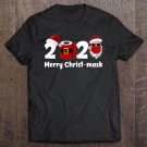 Tadostore Merry Quarantine Christmas 2020 Santa Face Mask Gift Tee Shirt