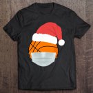 Tadostore Christmas 2020 Basketball Santa Hat Wearing Mask Funny Tee Shirt