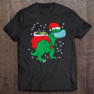 Tadostore Santa Trex Dinosaur In Mask Christmas Quarantine Boys Gift Tee Shirt