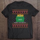 Tadostore Merry And Bright 2020 Dumpster Fire Ugly Christmas Sweater Tee Shirt