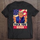 Tadostore Fuck You Biden Funny Trump 2020 Middle Finger Poster Art Tee Shirt