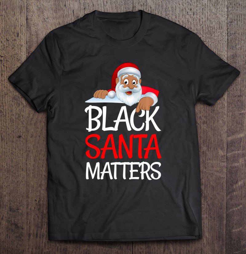 Tadostore Christmas Black Lives Matter Santa African Design Tee Shirt