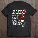 Tadostore 2020 You'll Go Down In History Rudolph Wearing Mask Christmas Tee Shirt