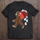 Tadostore Santa Riding Bigfoot Face Mask Toilet Paper Christmas Gifts Tee Shirt