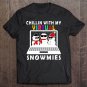 Tadostore Chillin With My Virtual Snowmies Online Teaching Pajama Xmas Tee Shirt