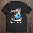 Tadostore Pitbull Dog Wearing A Face Mask Usa Flag Tee Shirt