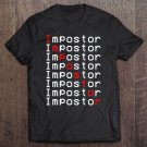 Tadostore Impostor Repeated Gift Video Gamer Shirt Impostor Kinda Sus Tee Shirt