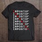 Tadostore Impostor Repeated Gift Video Gamer Shirt Impostor Kinda Sus Tee Shirt