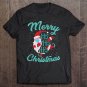Tadostore Merry Christmas Ho Ho Ho Santa Claus Wearing A Face Mask Tee Shirt