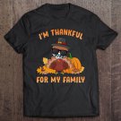 Tadostore I'm Thankful For My Family Thanksgiving Turkey Wear Mask Tee Shirt