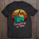 Tadostore 2020 Dumpster Fire Retro Sunset Funny Tee Shirt