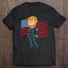 Tadostore Us Flag Police Officer Kids Boys Gift Donald Trump Tee Shirt