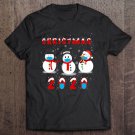 Tadostore Merry Christmas 2020 - Snowman In Mask Pajama Snowflake Xmas Tee Shirt