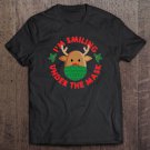 Tadostore Christmas Funny Reindeer Mask Shirt Mens Women Dad Mom Pun Tee Shirt