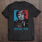 Tadostore Funny Trump Cat Grab' Em Vintage Retro Trump Tee Shirt