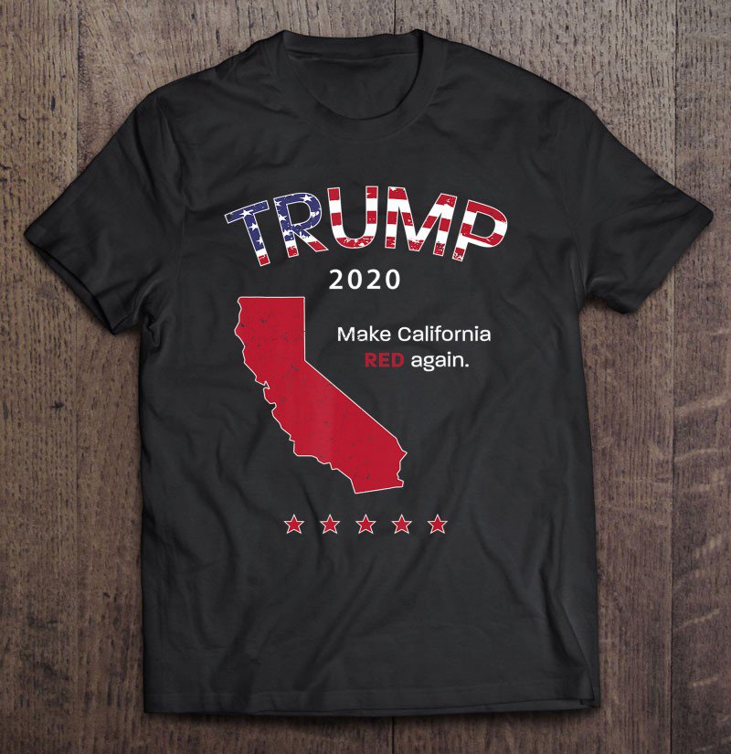 Tadostore Make California State Red Again Trump 2020 Ver2 Tee Shirt