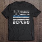 Tadostore Defend Police Thin Blue Line Flag Police For Trump Tee Shirt